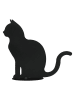 POSIWIO Tuindecoratie ''Kat'' zwart - (B)35 x (H)30 x (D)8 cm
