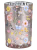 POSIWIO Windlicht ''Blumen'' in Bunt - (H)18 x Ø 12 cm