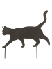 POSIWIO Tuinsteker ''Kat'' zwart - (L)30 x (B)39 cm