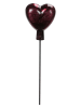 POSIWIO Gartenstecker ''Herz'' in Bordeaux - (B)15 x (H)20 x (T)6 cm