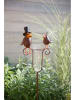 POSIWIO Dekoracja ogrodowa "Bird" w kolorze ceglanym - 25 x 125 x 13 cm