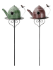 POSIWIO Gartenstecker ''Vogelhaus'' in Rot/ Grün - (B)26 x (H)119 x (T)21 cm (Überraschungsprodukt)