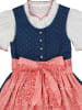 Turi Landhaus Dirndl in Dunkelblau/ Koralle