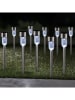 Garden Hero 10-delige set: ledsolarlampen zilverkleurig - (H)36 x Ø 4,7 cm