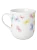 Hutschenreuther Kaffeetasse "Schmetterlinge" in Weiß/ Bunt - (H)12 x Ø 9 cm