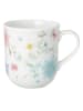 Hutschenreuther Kaffeetasse "Blumenranke" in Weiß/ Bunt - (H)12 x Ø 9 cm