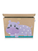 Lifeney Aufbewahrungsbox "Hippo" in Hellbraun/ Lila - (B)51 x (H)36 x (T)36 cm