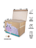 Lifeney Aufbewahrungsbox "Hippo" in Hellbraun/ Lila - (B)51 x (H)36 x (T)36 cm