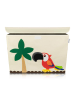 Lifeney Pudełko "Parrot" w kolorze beżowym ze wzorem - 51 x 36 x 36 cm