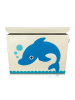 Lifeney Aufbewahrungsbox "Delfin" in Beige/ Blau - (B)51 x (H)36 x (T)36 cm