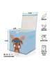 Lifeney Aufbewahrungsbox "Hirsch" in Hellblau/ Braun - (B)33 x (H)33 x (T)33 cm