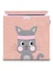 Lifeney Pudełko "Cat" w kolorze jasnoróżowo-szarym - 33 x 33 x 33 cm