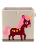 Lifeney Aufbewahrungsbox "Einhorn" in Beige/ Rot - (B)33 x (H)33 x (T)33 cm