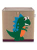 Lifeney Pudełko "Dino" w kolorze jasnobrązowo-zielonym - 33 x 33 x 33 cm
