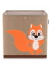 Lifeney Aufbewahrungsbox "Eichhörnchen" in Hellbraun/ Orange - (B)33 x (H)33 x (T)33 cm