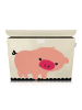 Lifeney Aufbewahrungsbox "Schwein" in Beige/ Rosa - (B)51 x (H)36 x (T)36 cm
