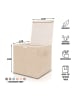 Lifeney Pudełko w kolorze kremowym - 33 x 33 x 33 cm