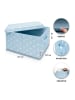 Lifeney 2er-Set: Aufbewahrungsboxen "Sterne" in Hellblau - (B)37 x (H)21 x (T)25 cm