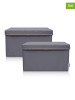 Lifeney 2er-Set: Aufbewahrungsboxen in Anthrazit - (B)37 x (H)21 x (T)25 cm