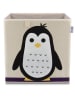 Lifeney Pudełko "Penguin" w kolorze beżowo-białym - 33 x 33 x 33 cm