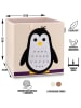 Lifeney Pudełko "Penguin" w kolorze beżowo-białym - 33 x 33 x 33 cm