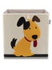 Lifeney Aufbewahrungsbox "Hund" in Beige/ Orange - (B)33 x (H)33 x (T)33 cm