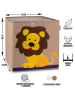Lifeney Aufbewahrungsbox "Löwe" in Hellbraun/ Gelb - (B)33 x (H)33 x (T)33 cm