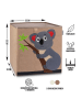 Lifeney Aufbewahrungsbox "Koala" in Hellbraun/ Grau - (B)33 x (H)33 x (T)33 cm