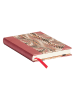 Paperblanks Liniertes Notizbuch ''Rubedo'' in Rot/ Beige - (B)9,5 x (H)14 cm