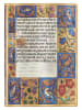 Paperblanks Liniertes Notizbuch ''Spinola-Stundenbuch'' in Blau/ Beige - (B)13 x (H)18 cm