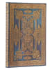 Paperblanks Blanko Notizbuch ''Blue Luxe'' in Blau/ Gold - (B)12 x (H)18 cm