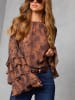 Milan Kiss Bluse in Hellbraun