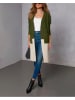 Milan Kiss Cardigan in Khaki/ Creme