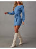 Milan Kiss Strickkleid in Hellblau