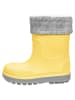Playshoes Gummistiefel in Grau/ Gelb