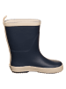 POM POM Gummistiefel "Solid" in Dunkelblau/ Beige