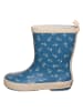 POM POM Gummistiefel "AOP" in Blau/ Beige