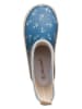POM POM Gummistiefel "AOP" in Blau/ Beige