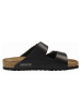 Birkenstock Leder-Pantoletten "Arizona" in Schwarz - Weite N