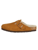 Birkenstock Leder-Hausschuhe "Boston" in Hellbraun - Weite S