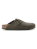 Birkenstock Leder-Clogs "Boston Leve"  in Khaki