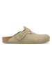 Birkenstock Leren slippers "Boston" beige