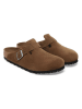 Birkenstock Leder-Clogs "Boston Leve" in Braun