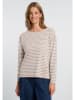ELBSAND Longsleeve "Tooske" beige/wit