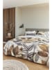 Beddinghouse Komplet pościeli satynowej "Amazonia" w kolorze jasnobrązowo-szarym