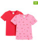 COOL CLUB Koszulki (2 szt.) w kolorze jasnoróżowo-czerwonym