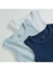 COOL CLUB 3er-Set: Bodys in Dunkelblau/ Hellblau/ Weiß