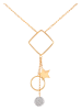 Revoni Gouden ketting met diamanten hanger - (L)42 cm
