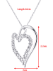 Diamant Exquis Witgouden ketting met diamanten hanger - (L)45 cm
