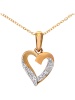 Revoni Gouden ketting met diamanten hanger - (L)46 cm